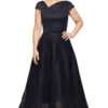 CORA ASYMMETRIC SEQUIN GOWN IN NAVY 1