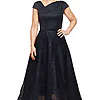 CORA ASYMMETRIC SEQUIN GOWN IN NAVY 1