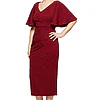 CATHERINE FLUTTER SLEEVE MID LENGTH GOWN IN WINE 2 1