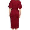 CATHERINE FLUTTER SLEEVE MID LENGTH GOWN IN WINE 3 1