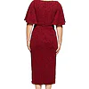 CATHERINE FLUTTER SLEEVE MID LENGTH GOWN IN WINE 3 1