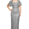 GEORGIA BEADED GOWN IN CHARCOAL 1