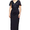JOYCE PENCIL GOWN IN NAVY 1