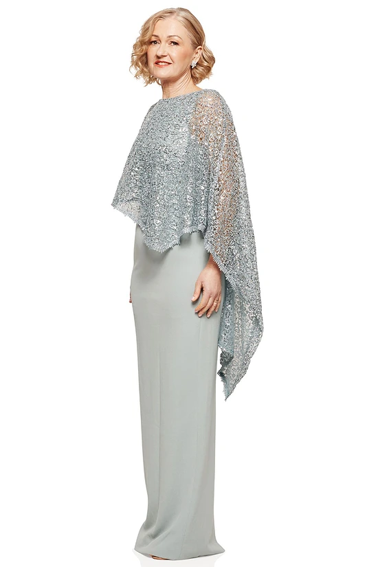 JUNE SEQUIN OVERLAY GOWN IN SEAMIST GREEN 2