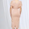Joyce Beaded Mid Length Dress Soft Silhouette Detail in Blush Mother of the Bride Dress
