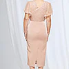Joyce Beaded Mid Length Dress Soft Silhouette Detail in Blush Mother of the Bride Dress