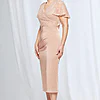 Joyce Beaded Mid Length Dress Soft Silhouette Detail in Blush Mother of the Bride Dress