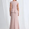 Kikki Beaded Gown Sculpted Elegance with Artful Detail in Blush Mother of the Groom Dress