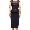 LEIA MIDI PEPLUM GOWN IN NAVY 1