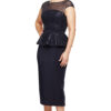 LEIA MIDI PEPLUM GOWN IN NAVY 2