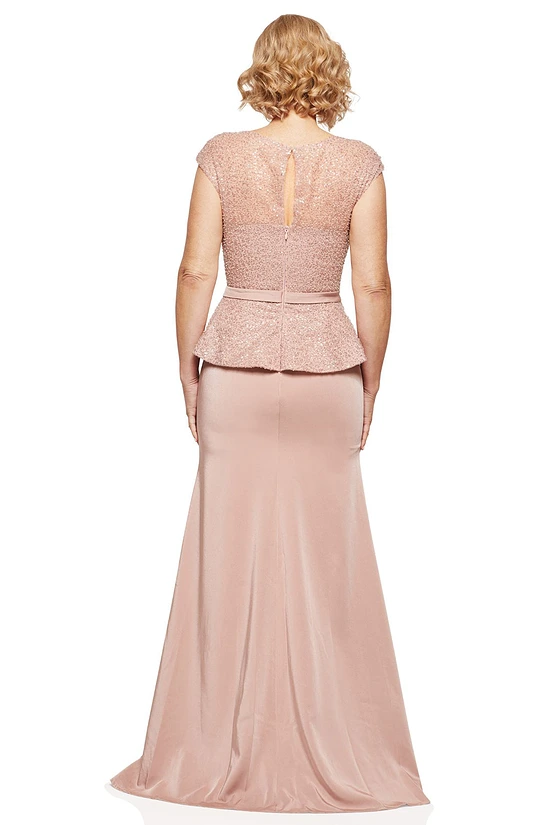 LEIA PEPLUM GOWN IN BLUSH 3