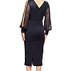 LOIS LONG SLEEVE BEADED MID LENGTH GOWN IN NAVY 3