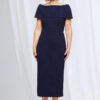 Phoebe Polished Cocktail Dress Elegance with Soft Structure in Navy Mother of the Groom Dress