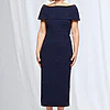 Phoebe Polished Cocktail Dress Elegance with Soft Structure in Navy Mother of the Groom Dress
