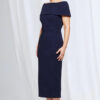 Phoebe Polished Cocktail Dress Elegance with Soft Structure in Navy Mother of the Groom Dress