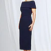Phoebe Polished Cocktail Dress Elegance with Soft Structure in Navy Mother of the Groom Dress