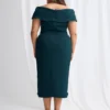 Phoebe Polished Cocktail Dress Elegance with Soft Structure in Teal Mother of the Groom Dress