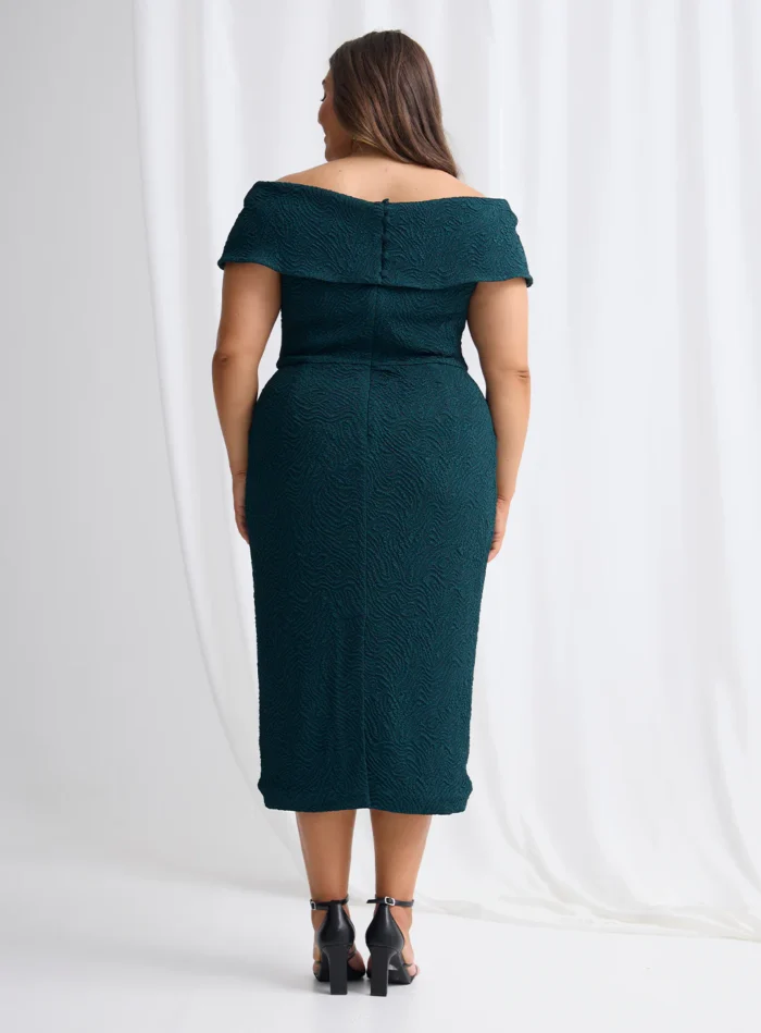 Phoebe Polished Cocktail Dress Elegance with Soft Structure in Teal Mother of the Groom Dress
