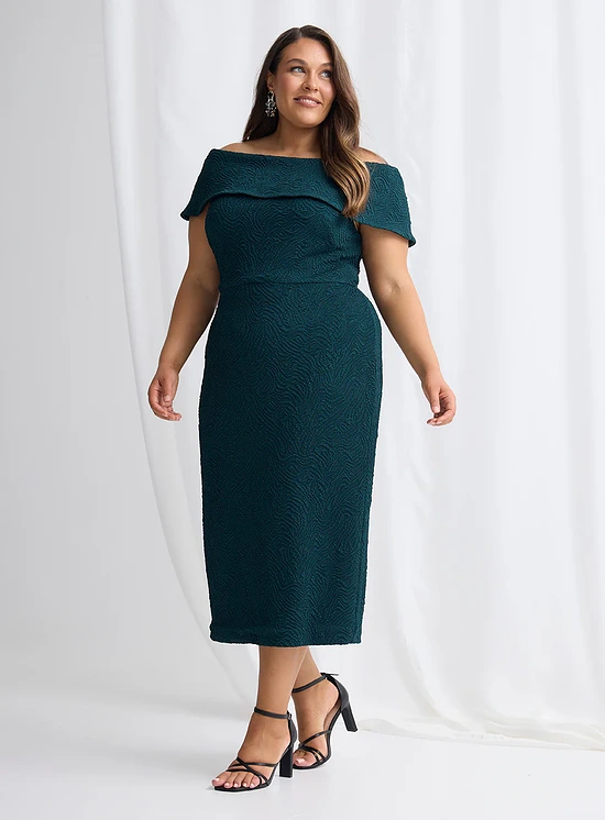 Phoebe Polished Cocktail Dress Elegance with Soft Structure in Teal Mother of the Groom Dress