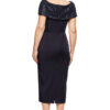 VERONICA OFF THE SHOULDER BEADED MID LENGTH GOWN IN NAVY 3