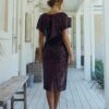 Yolanda Sequin Cocktail Gown by Tania Olsen - Plum