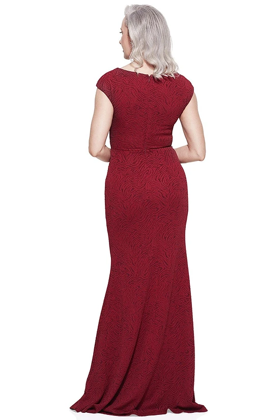 BAILEY GOWN BY TRELLIS LANE IN WINE RED