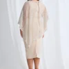 June Midi Soft Sequin Lace Gown in Bisque Mother of the Bride Dress