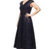 MACKENZIE SEQUIN GOWN IN NAVY BLUE