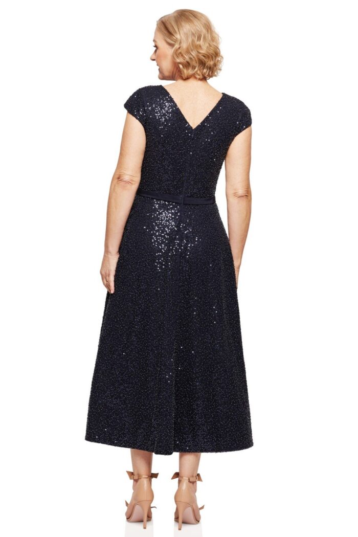 MACKENZIE SEQUIN GOWN IN NAVY BLUE