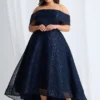 Rosita Dress Soft Sparkle with Elegant Movement in Navy Mother of the Bride Dress