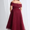 Rosita Dress Soft Sparkle with Elegant Movement in Wine Mother of the Bride Dress
