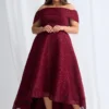 Rosita Dress Soft Sparkle with Elegant Movement in Wine Mother of the Bride Dress
