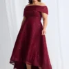 Rosita Dress Soft Sparkle with Elegant Movement in Wine Mother of the Bride Dress