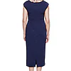 FAY ASYMMETRICAL MIDI GOWN IN NAVY