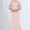 Francesca Beaded Dress Delicate Detail in Blush Mother of the Groom Dress