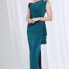 Jannie Dress Timeless Elegance with a Modern Edge in Teal Mother of the Bride Dress