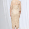 Lotta Sequin Cocktail Midi Gown in Champagne Mother of the Bride Dress