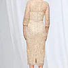 Lotta Sequin Cocktail Midi Gown in Champagne Mother of the Bride Dress