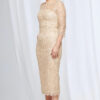 Lotta Sequin Cocktail Midi Gown in Champagne Mother of the Bride Dress