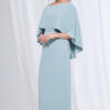 Oriana Pencil Dress Modern with Elegant Flow in Light Blue Mother of the Groom Dress