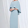 Oriana Pencil Dress Modern with Elegant Flow in Light Blue Mother of the Groom Dress