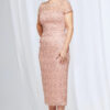 Vena Midi Sequined Lace in Pink Mother of the Groom Dress