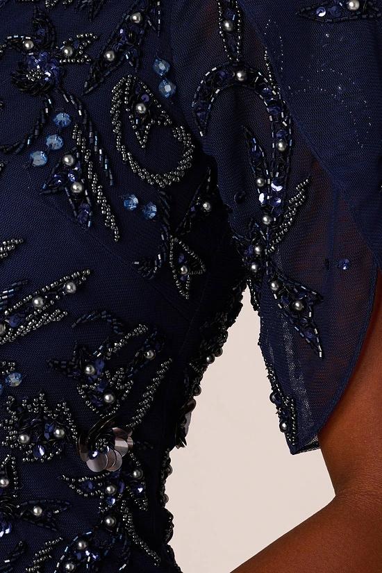 Laurie Mermaid Beaded Navy Mother of the Bride & Groom Dress