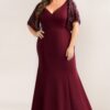 Burgundy Mother of the Bride dress