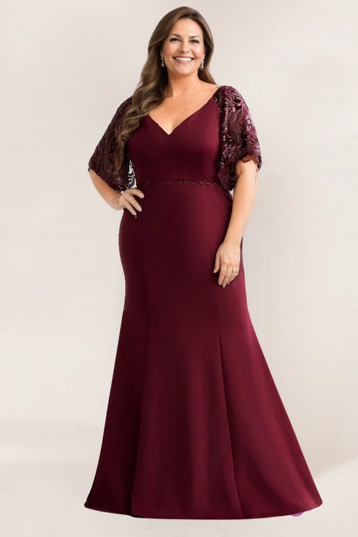 Burgundy Mother of the Bride dress