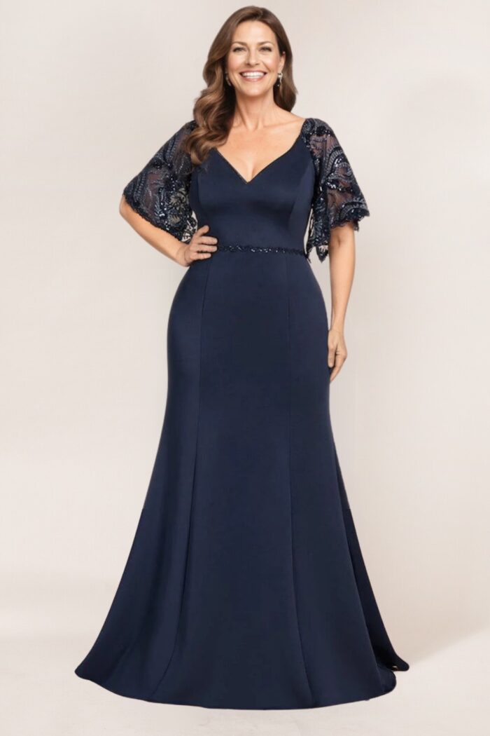 Navy Mother of the Bride dress