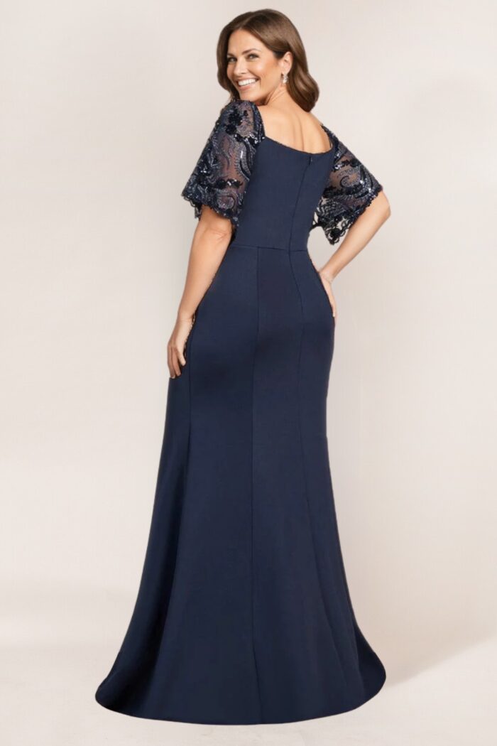 Navy Mother of the groom dress
