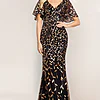 Black and Gold Mother of the Groom dress