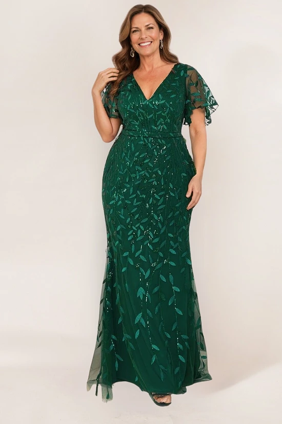 Emerald Green Mother of the Bride dress