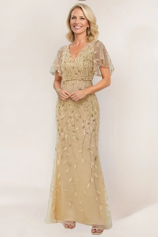 Gold Mother of the Bride dress